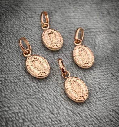 virgen De Guadalupe Oro Rosa 18K 0.35 gr 1.5 mm