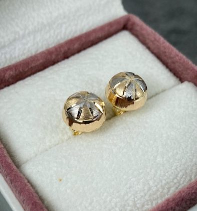 Topos Media Bola Dos Oros 18k Italy 2.4gr 10mm