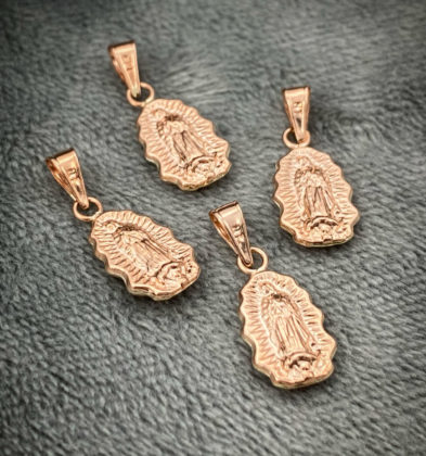 Dije Virgen De Guadalupe Oro Rosa 18K 0.55 gr 2.0 mm