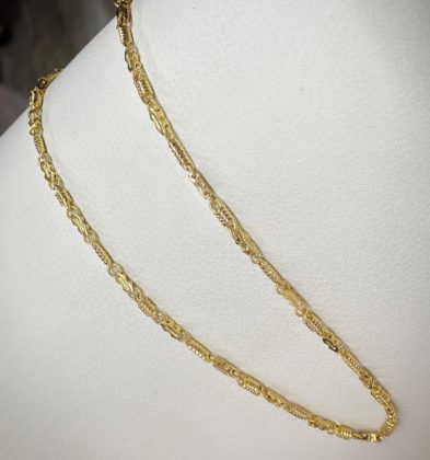 60 cm Cadena Rustica Barril Oro Amarillo 18K 45.3 gr 3mm