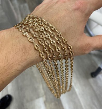 60cm Cadena GC Diamantada Oro Amarillo 18K 17.65 gr 5.6 mm