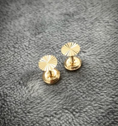 Topos Redondo Diamantado Oro Amarillo 18k 0.6gr 5.7mm