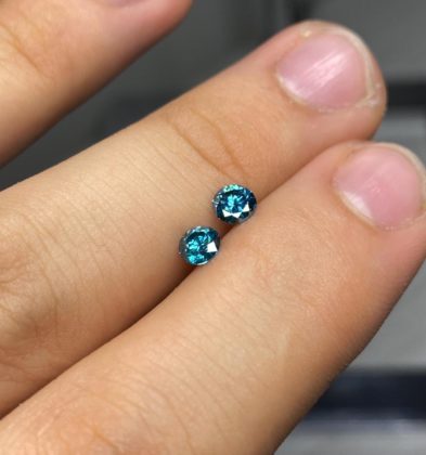 Diamante Azul 0.30 Qts Medida 4.2mm