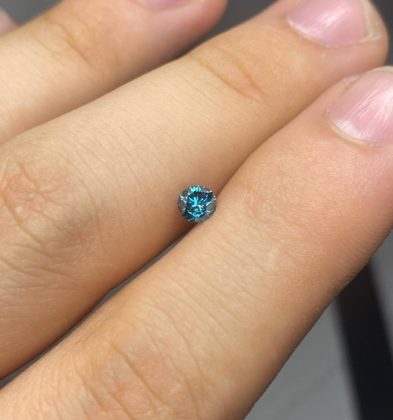 Diamante Azul 0.31 Qts Medida 4.1mm