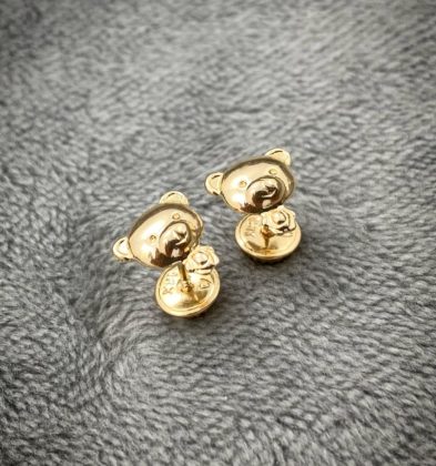 Topos De Oso Oro Amarillo 18k 0.7gr 7.9 mm