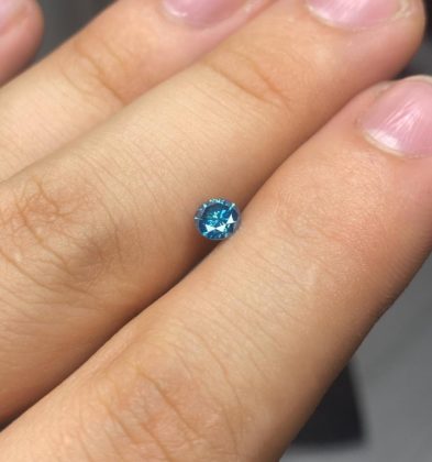 Diamante Azul 0.39 Qts Medida 4.6mm