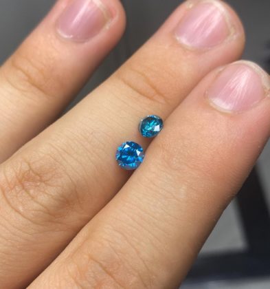 Diamante Azul 0.46 Qts Medida 5mm