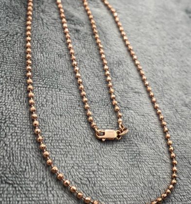40cm Cadena Tejido Militar Oro Rosa 18k Italy 5.4gr