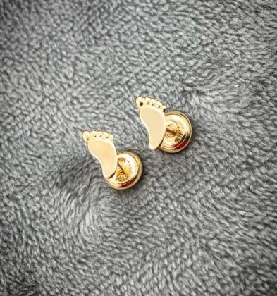 Topos De Pie Oro Amarillo 18k 0.55gr 7.8mm