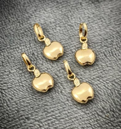Dije De Manzana Oro Amarillo 18k 0.3gr 1.5 cm