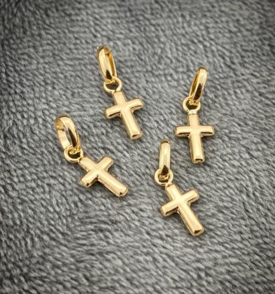 Dije De Cruz Oro Amarillo 18k 0.25gr 1.4 cm