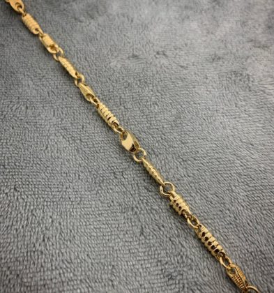 Pulso Tejido Rustico Oro Amarillo 18k 11.75gr 18cm 3.5mm