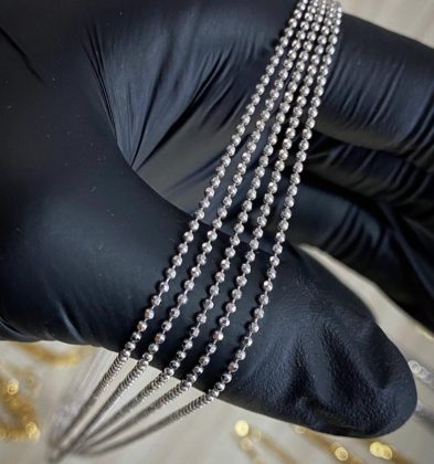 60cm Cadena Militar Oro Blanco 18k Italy 15gr 2.8mm