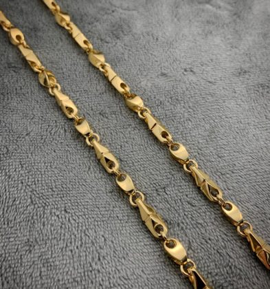 55cm Cadena Tejido Rustico Oro Amarillo 18k 55.7gr 3.4mm