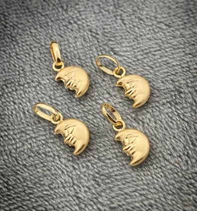 Dije De Luna Oro Amarillo 18k 0.3gr 1.4 cm