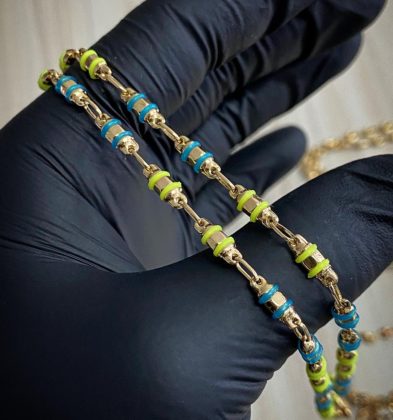 60cm Cadena Rustica Oro Amarillo 18K 11.7 gr 3.5 mm