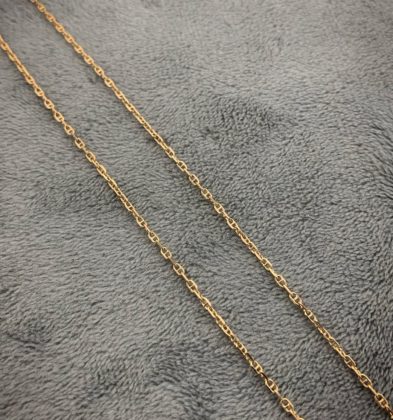 36cm Cadena Tejido Escalera Oro Amarillo 18k Italy 2.15gr 1.4mm