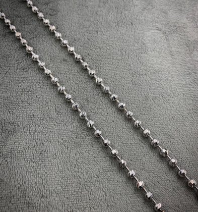 60 Cm Cadena militar Diamantada Oro Blanco 18k 19gr 3mm