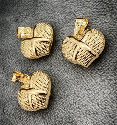 Dije De Corazon Oro Amarillo 18k 1.4gr 2.2 cm