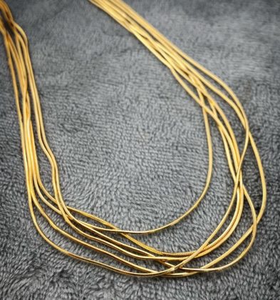 40cm Cadena Veneciana Oro Amarillo 18k Italy 2.35gr 0.6mm