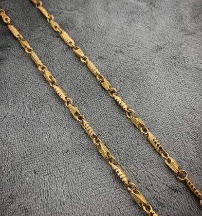 60cm Cadena Tejido Rustico Oro Amarillo 18k 35.65gr 3.5mm
