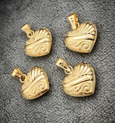 Dije De Corazon Oro Amarillo 18k 1.0gr 2cm