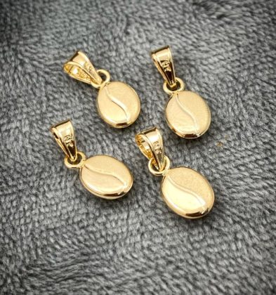Dije Grano De Cafe Oro Amarillo 18k 0.3gr 1.5 cm