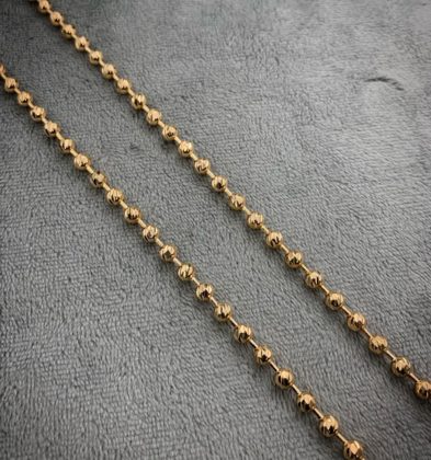 60 cm Cadena Militar Diamantada Oro Amarillo 18k 23.4gr 4mm