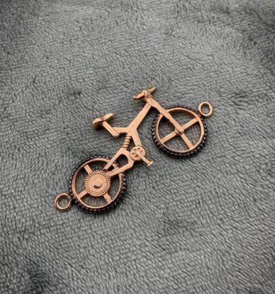 Herraje De Bicicleta Oro Rosado 18k 5.7gr 4.6 cm