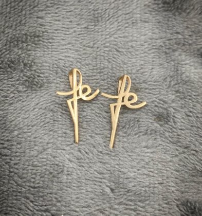 Dije De Fé Oro Amarillo 18k 0.8gr 2.2cm