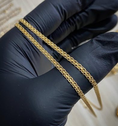 45cm Cadena Tejido Chino Oro Amarillo 18k 5.55gr 2.3mm