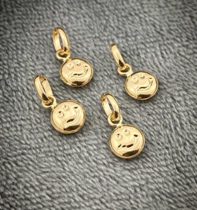 Dije De Cara Feliz Oro Amarillo 18k 0.3gr 1.0cm