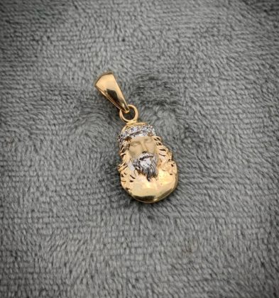 Dije De Rostro De Jesús Oro Amarillo 18k 1.7gr 2.5cm