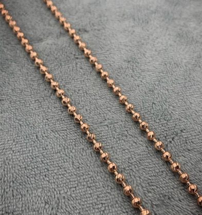 60 cm Cadena Militar Diamantada Oro Rosa 22.5gr 4.0mm