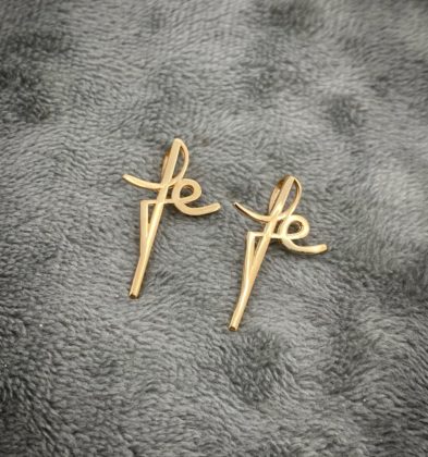 Dije De Fé Oro Amarillo 18k 0.45gr 1.7cm