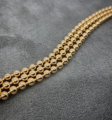 65cm Militar Lisa Oro Amarillo 18k 28.65gr Bola #4mm