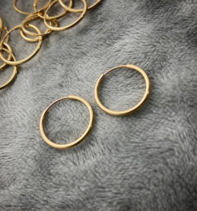 Cangondas lisas en Oro Amarillo 18K 0.55gr