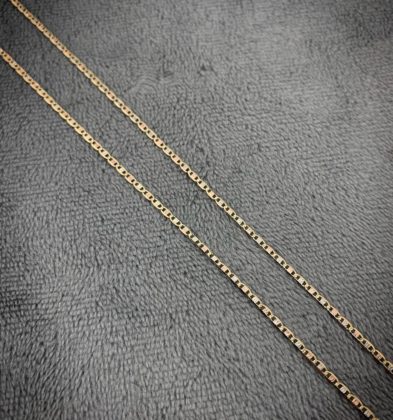 40 cm Cadena Tejido Plano Tres Oros 18k Italy 1.8gr 1.5mm