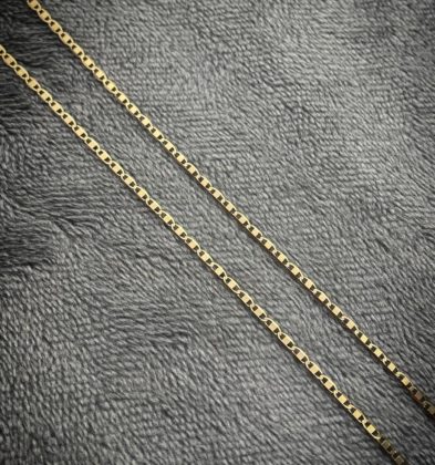 45cm Cadena Tejido Plano Oro Amarillo 18k Italy 1.4gr 1.4mm