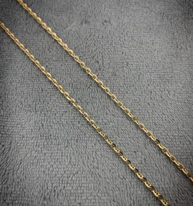 45 cm Cadena Tejido Escalera Oro Amarillo 18k Italy 4.2gr 2.0mmm