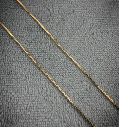 45 cm Cadena Tejido Veneciana Oro Amarillo 18k Italy 1.7gr 0.7mm